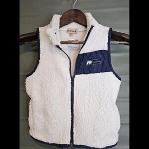 NWT Bearpaw Vest Blue White Baby Boy Size 5/6 Sherpa